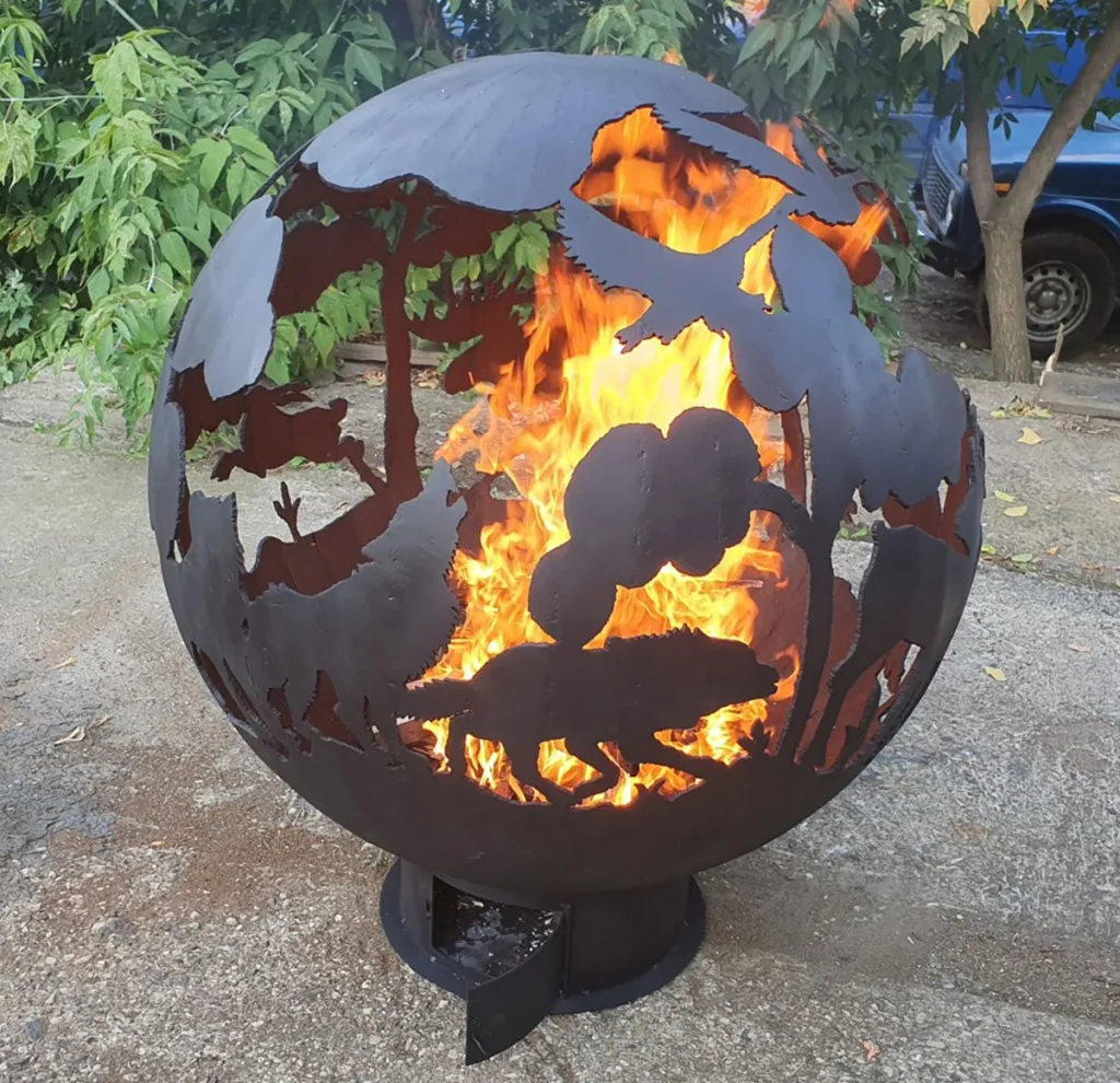 Стальная сфера - шар для разведения костра купить в Москве Металлический шар для костра купить с доставкой в Москве