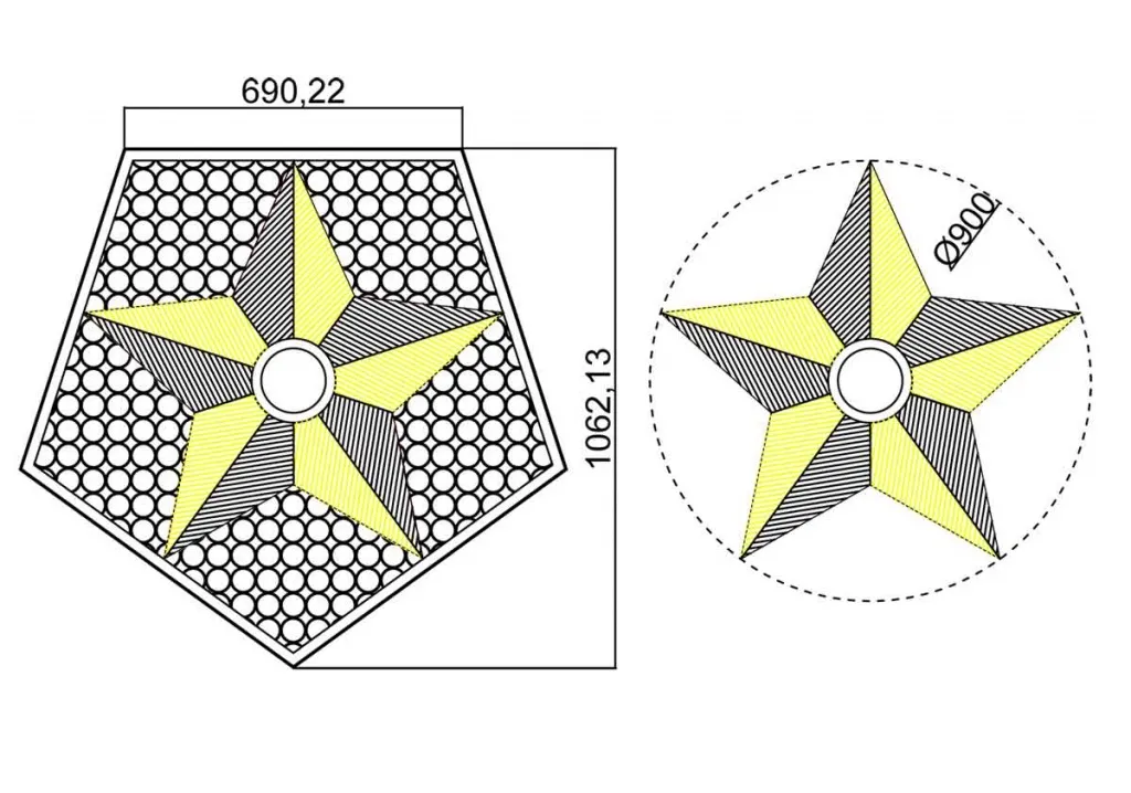 Вечный огонь - схема звезды вечного огня на декоративной решетке в Москве Вечный огонь - схема звезды вечного огня на декоративной решетке в Москве