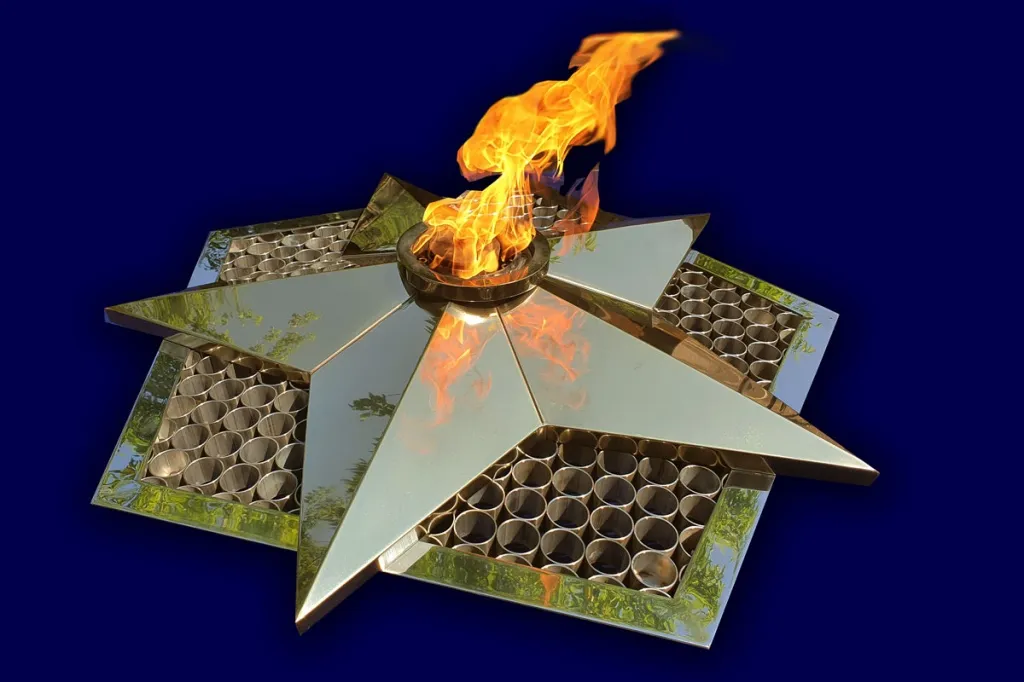 Вечный огонь в Москве Вечный огонь звезда с газовой в Москве